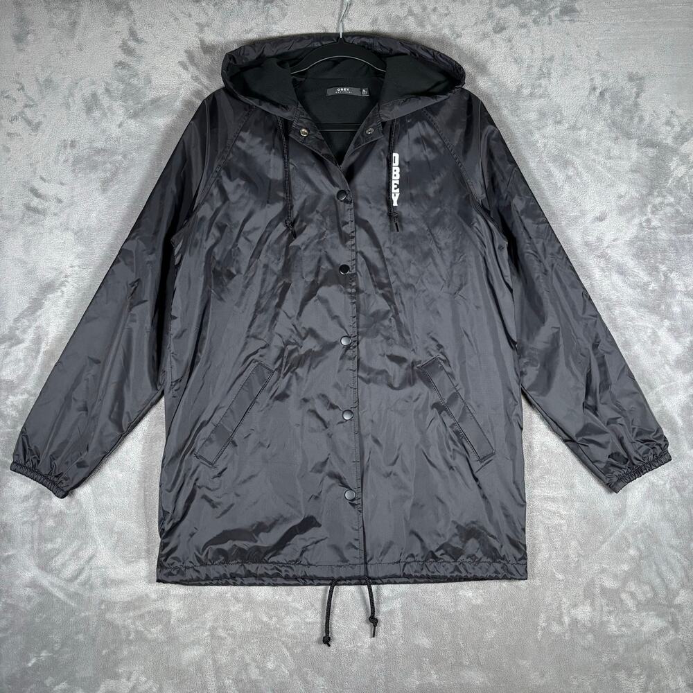 OBEY Lonely Hearts Club Hooded Windbreaker Jacket Small